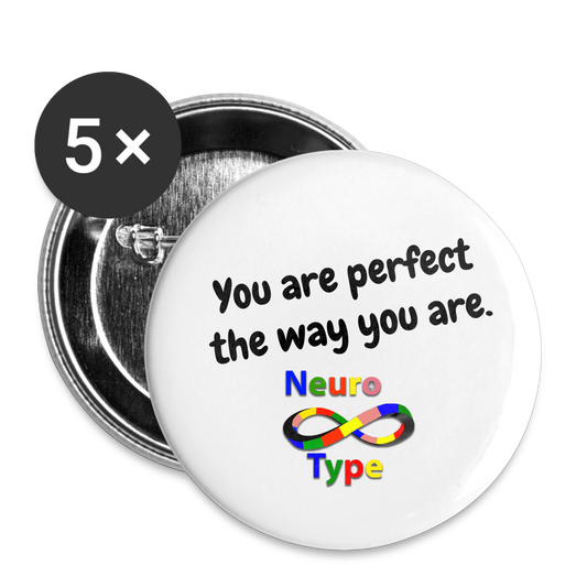 5 pack NeuroType button set - white